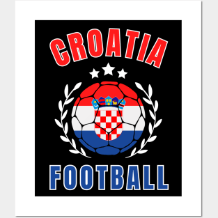 Croatia Football Ball Posters and Art